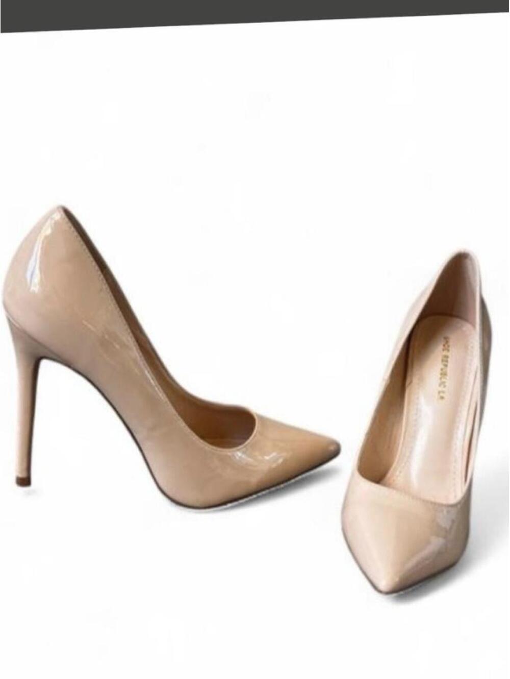 Cream / Nude patent leather high heels #highheels